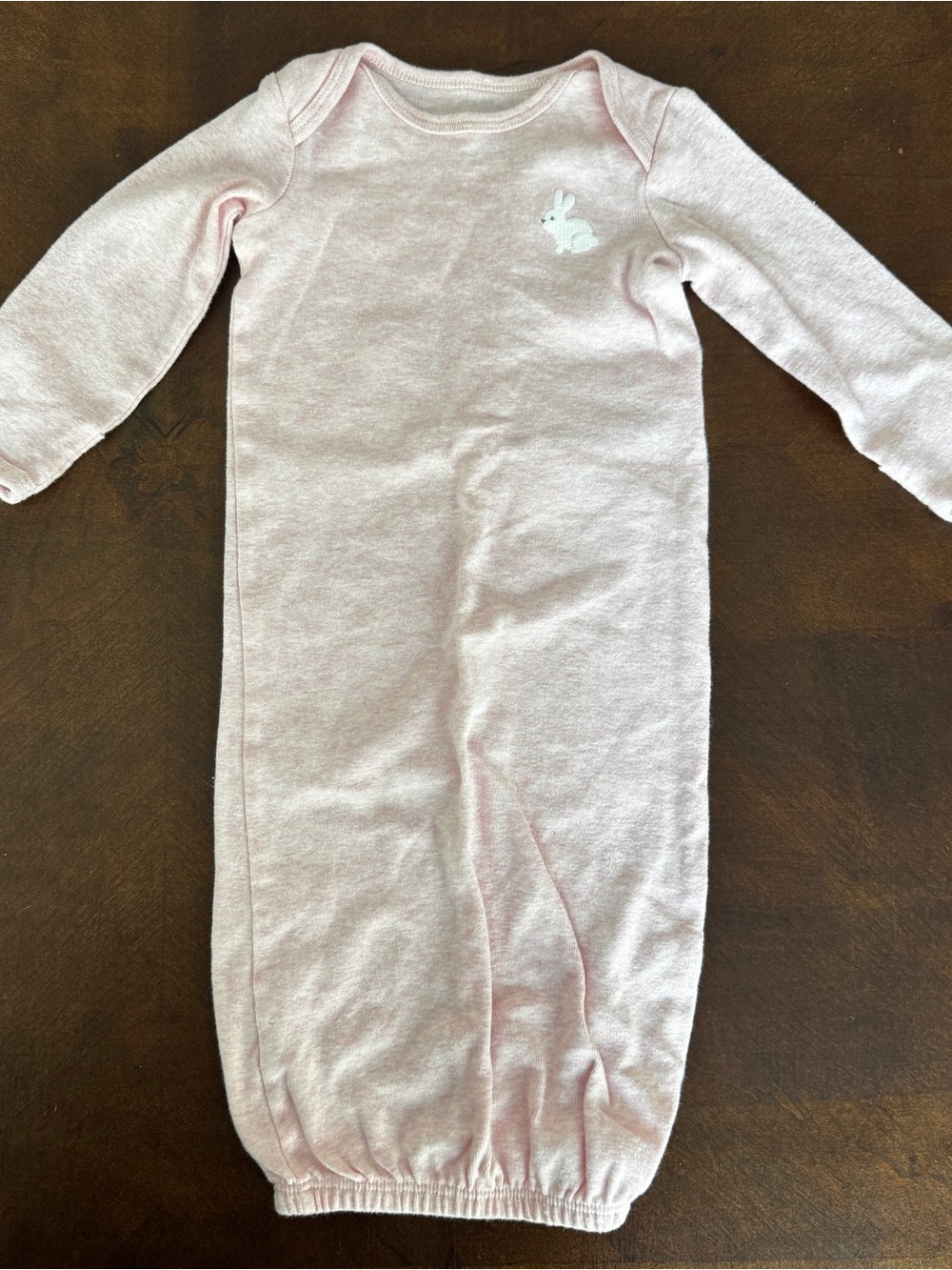 Carter's Light Pink Knit Baby Sleep Sack with White Bunny